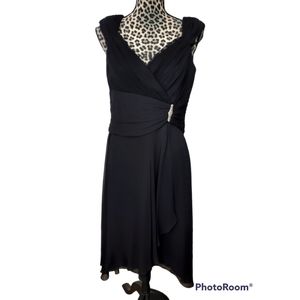 Maggy London 100% Silk Faux Wrap Cocktail Dress